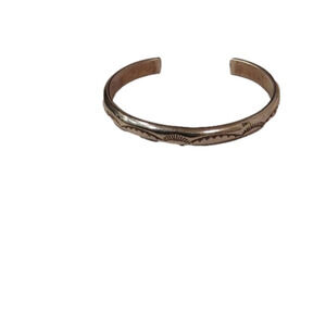 VINTAGE NATIVE AMERICAN SIGNED, STERLING SILVER BRACELET